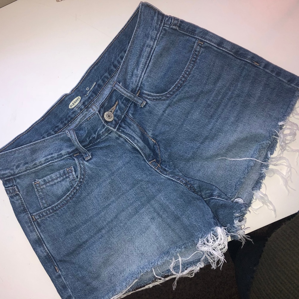 Frayed Denim Shorts